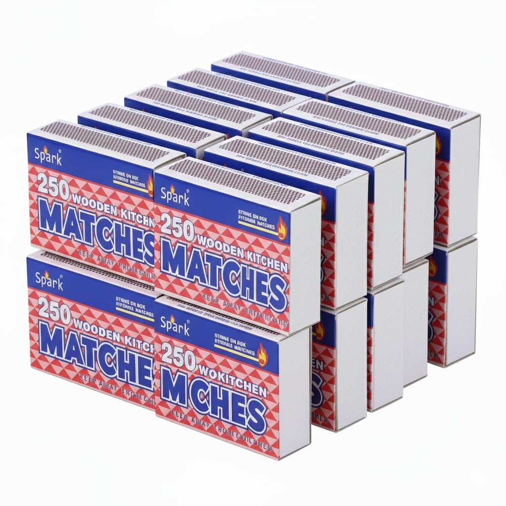 Amazon.com: Spark Large Safety Matches – 20 Boxes (5,000 Total